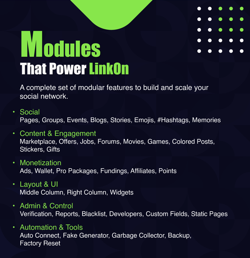 LinkOn feature screen 10