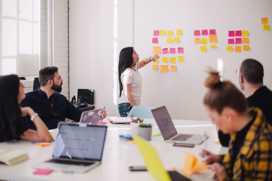 Software team discussing digital solutions